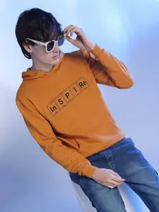 Campus Sutra Men Hooded Sweatshirt