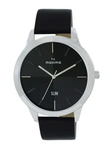 maxima Men Dial & Leather Straps Analogue Watch 66401LMGI