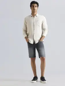 Pepe Jeans Spread Collar Breathable Bio Wash Pure Linen Casual Shirt