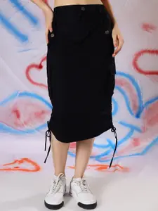 NEUDIS Women's Straight Knee Length Skirt