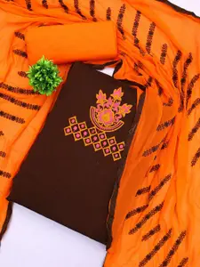 JULEE Chanderi Embroidered Unstitched Dress Material