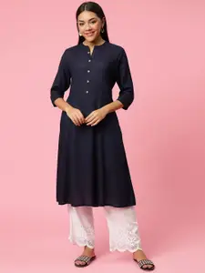 Shree Mandarin Collar A Line Kurta