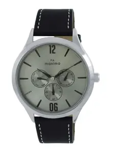 maxima Men Dial & Leather Straps Analogue Watch 66263LMGI