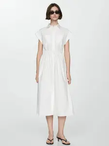 MANGO Pure Cotton Shirt Midi Dress