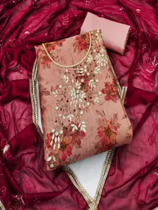 ASISA Embroidered Beads & Stones Unstitched Dress Material