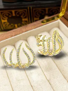 KRENOZ Stainless Steel Stones Studded Classic Studs