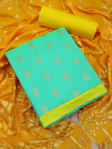 JULEE Ethnic Motifs Embroidered Zari Pure Silk Unstitched Dress Material