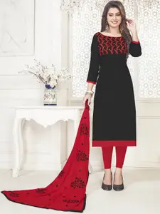 JULEE Embroidered Silk Chiffon Unstitched Dress Material