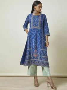 Soch Ethnic Motifs Printed Straight Kurta
