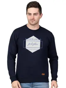 Polo Plus Men Printed Round Neck Sweatshirt