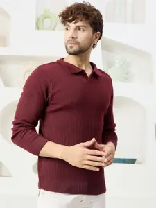 KVETOO Men Striped Pullover Sweater