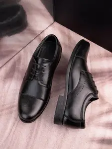 MENGLER Men Genuine Leather Formal Brogues