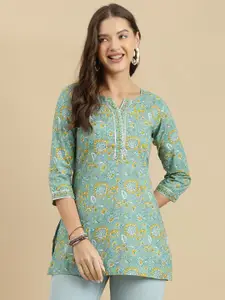 KALINI Women Floral Printed Pure Cotton Kurti