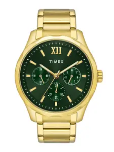Timex Men Brass Dial & Stainless Steel Straps Multi Function Watch TW0TG7635