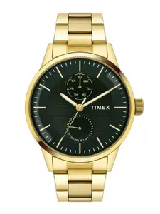 Timex Men Brass Dial & Stainless Steel Bracelet Style Straps Analogue Watch TWEG19939