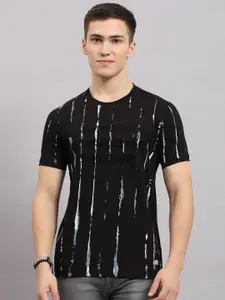 Monte Carlo Men Typography Printed Round Neck Cotton T-shirt