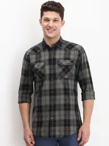 Allen Solly Men Custom Spread Collar Checked Cotton Casual Shirt