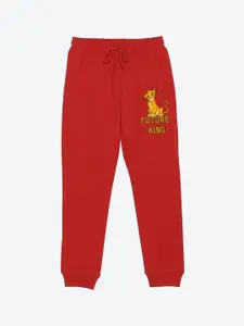 YK Disney Boys Lion King Graphic Printed Mid Rise Joggers