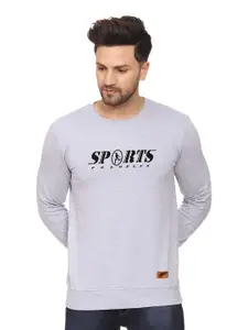 Polo Plus Men Alphanumeric Printed Pullover Sweatshirt