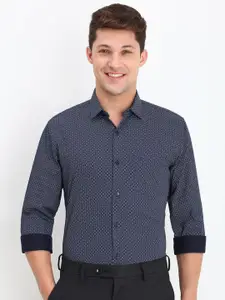 Allen Solly Men Spread Collar Floral Printed Cotton Slim Fit Formal Shirt