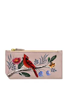 Anuschka Women Floral Printed Leather Zip Around Wallet