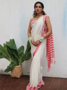 Chidiyaa Woven Design Border Jamdani Saree