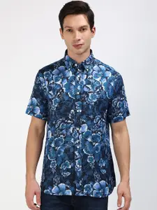 Tommy Hilfiger Men Classic Button-Down Collar Floral Printed Linen Casual Shirt