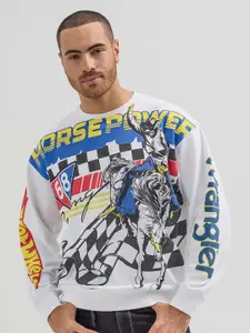 Wrangler Men Hot Wheels Graphic Printed Cotton Oversized Sweatshirt