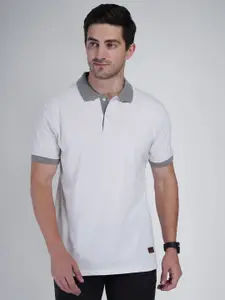 Polo Plus Men Bio Finish Solid Polo Collar Cotton T-shirt