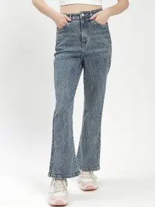 Madame Women Flared Heavy Fade Jeans
