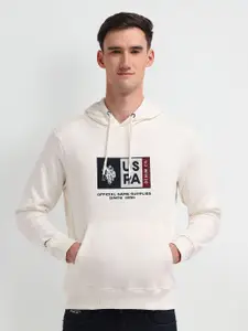 U.S. Polo Assn. Denim Co. Men Cotton Printed Hooded Sweatshirt