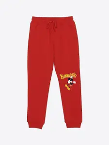 YK Disney Boys Graphic Printed Regular-Fit Track Pants