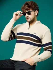 KVETOO Men Colourblocked Pullover Sweater