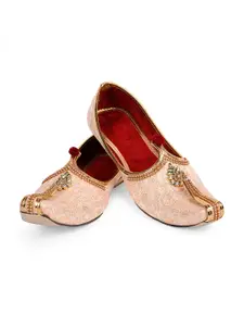 ROYAL KHWAAB Men Woven Design Slip On Mojaris