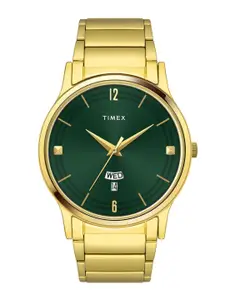 Timex Men Brass Dial & Bracelet Style Straps Reset Time Analogue Watch TW000R462