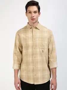 Tommy Hilfiger Men Classic Spread Collar Tartan Checked Cotton Casual Shirt