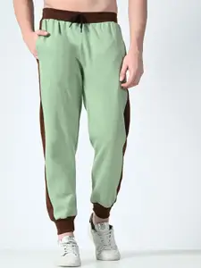 BAESD Men Colourblocked Relaxed-Fit Joggers