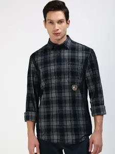 Tommy Hilfiger Men Classic Spread Collar Tartan Checked Cotton Casual Shirt