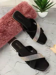 DressBerry Women Embellished Open Toe Flats