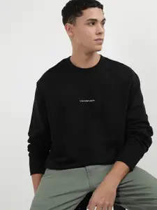 Calvin Klein Jeans Men Printed Pure Cotton Long Sleeves Sweatshirt