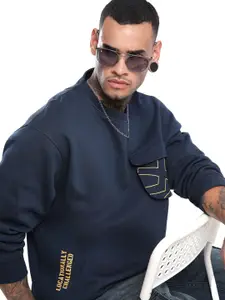 WROGN Men Cotton Round Neck Pullover Sweatshirt