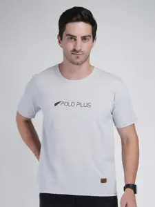 Polo Plus Men Bio Finish Typography Printed Round Neck Cotton T-shirt