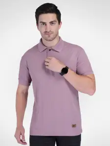 Polo Plus Men Bio Finish Solid Polo Collar T-shirt