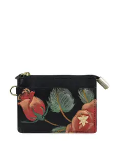 Anuschka Women Floral Printed Leather Money Clip