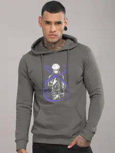 ADRO Men Printed Hooded Pullover Sweatshirt