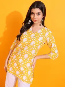 Mialo fashion Women Floral Printed  Pure Cotton Kurti