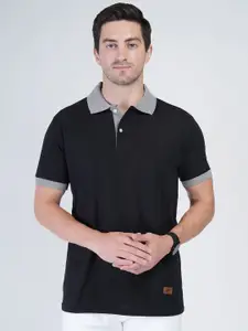 Polo Plus Men Bio Finish Solid Polo Collar Cotton T-shirt