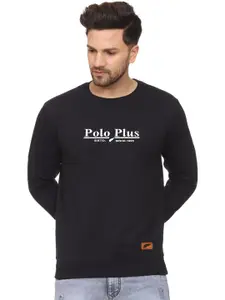Polo Plus Men Typography Printed Pullover Sweatshirt