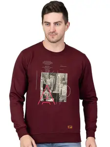 Polo Plus Men Graphic Printed Round Neck Sweatshirt