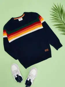 Pantaloons Junior Boys Striped Pullover Sweater